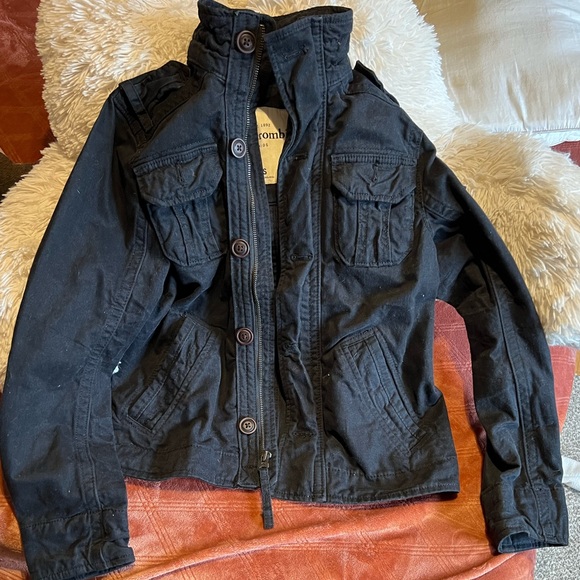 Abercrombie kids navy military jacket - Picture 1 of 7
